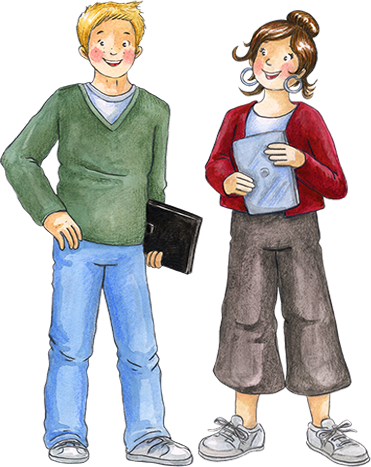 Sophie und Tobi als Abiturienten