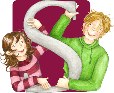 Sophie und Tobi mit dem S